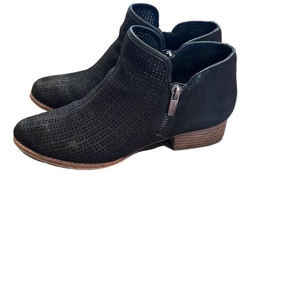 Vince Camuto Shoes - Vince Camuto Canilla black silk goat booties- size 8.5